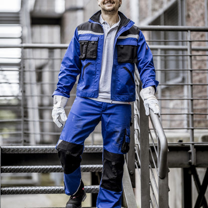 NITRAS MOTION TEX PLUS, pantaloni da lavoro, lunghi, blu royal/nero