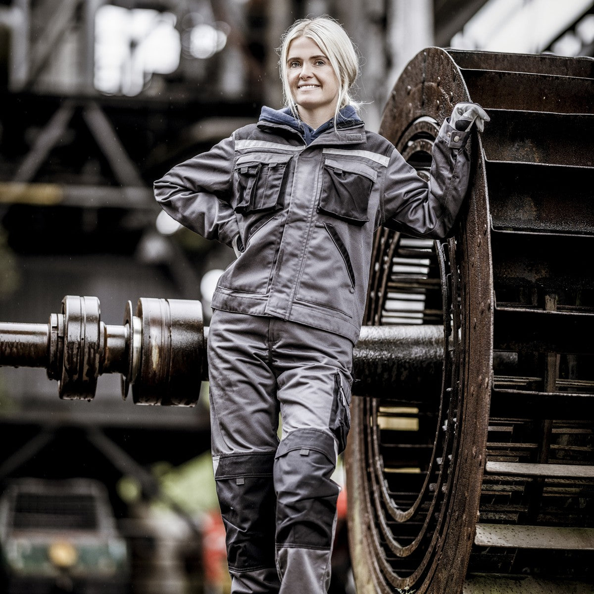 NITRAS MOTION TEX PLUS, salopette, grigio/nero