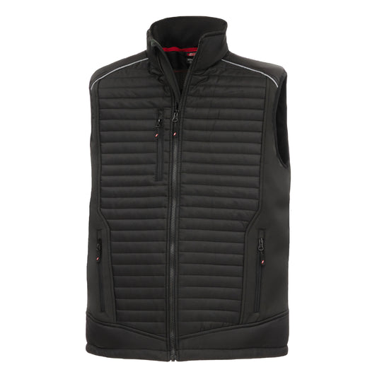 NITRAS MOTION TEX PLUS, gilet softshell trapuntato, nero