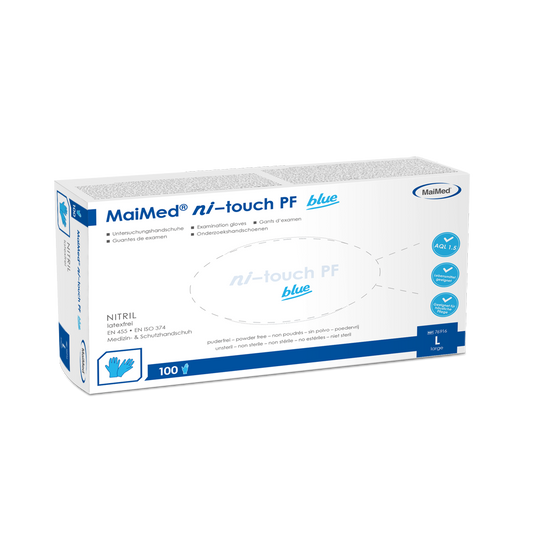 Guanti monouso in nitrile MaiMed ni-touch 100 pezzi/scatola
