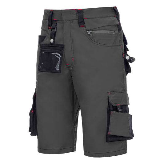 NITRAS MOTION TEX PRO FX, pantaloni da lavoro, corti, grigio/nero