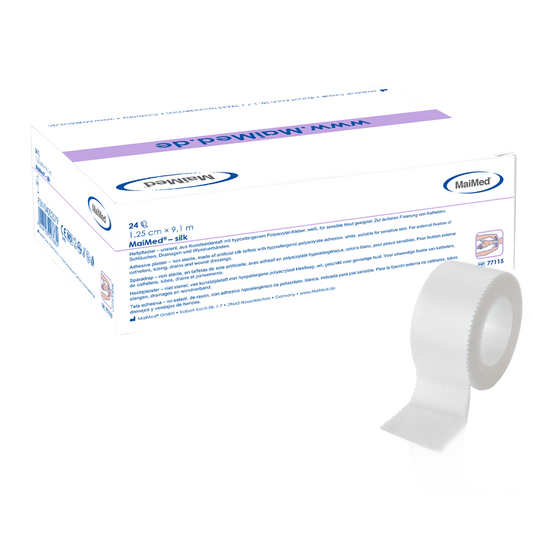 Cerotto adesivo MaiMed-silk realizzato in taffetà di seta artificiale