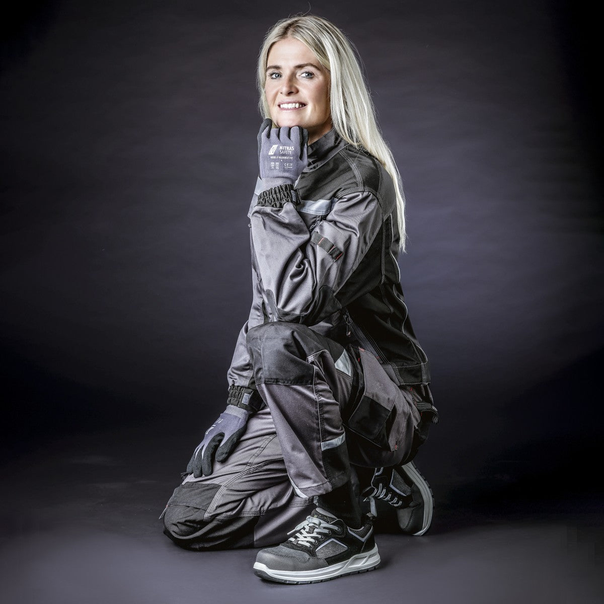 NITRAS CLASSIC STEP, scarpe antinfortunistiche S1P, grigio / nero