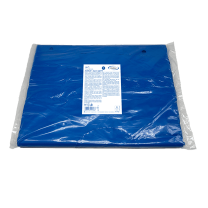 Grembiule MaiMed Light PE, grembiule in PE 75x120 cm blu, 100 pezzi/confezione, bloccato, superficie liscia | Confezione (100 pezzi)