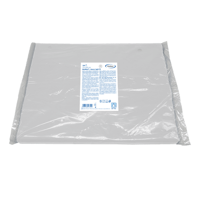 MaiMed-Apron Light PE, grembiule in PE 75x120 cm bianco, 100 pezzi/confezione, bloccato, superficie liscia | Confezione (100 pezzi)