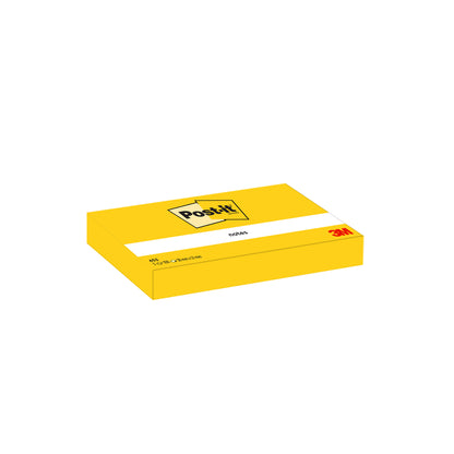 Eine Kartonverpackung mit 12 Blöcken Post-it® Notes von 3M Deutschland GmbH, gelb, je 38 x 51 mm und 100 Blatt pro Block. Perfekt als nachhaltiger Bürobedarf zum Organisieren - jetzt mit 100% PEFC-Zertifizierung.