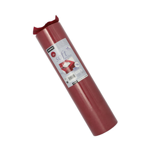 Ein aufgerollter Starpak Tischläufer, stoffähnlich Vlies „Soft Selection“ (24 m x 40 cm), zeigt in der Mitte ein Etikett mit Starpak-Branding und Produktdetails.