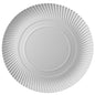 Un PAPSTAR piatto rotondo Ø 32 cm, bianco, in cartone "pure", di PAPSTAR GmbH, come piatto monouso ecologico con bordo ondulato, vuoto e senza decorazioni su sfondo bianco - disponibile in confezione da 10 in pellicola termoretraibile.
