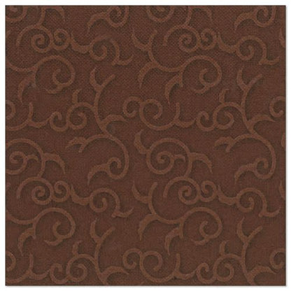 I PAPSTAR 50 tovaglioli "ROYAL Collection" 1/4 piegato 40 x 40 cm in marrone della PAPSTAR GmbH sono dotati di un motivo a volute in rilievo che conferisce un tocco strutturato ed elegante - perfetto per la tavola apparecchiata.