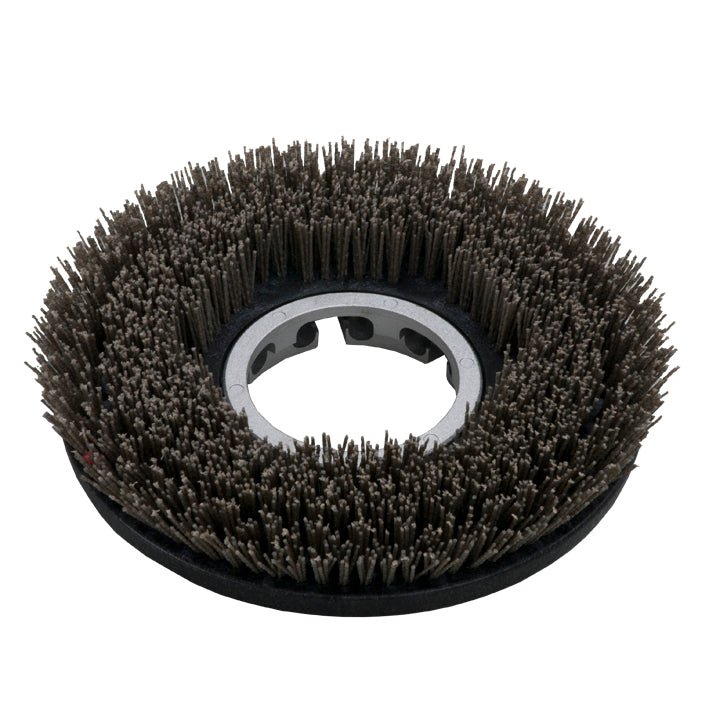 La spazzola abrasiva (35 cm) di Diversey Deutschland GmbH & Co. OHG è una spazzola rotonda densa e rigida per il swingo 2500, progettata per la pulizia dei pavimenti duri con utensili elettrici o macchine per la pulizia. Confezione: 1 pezzo.