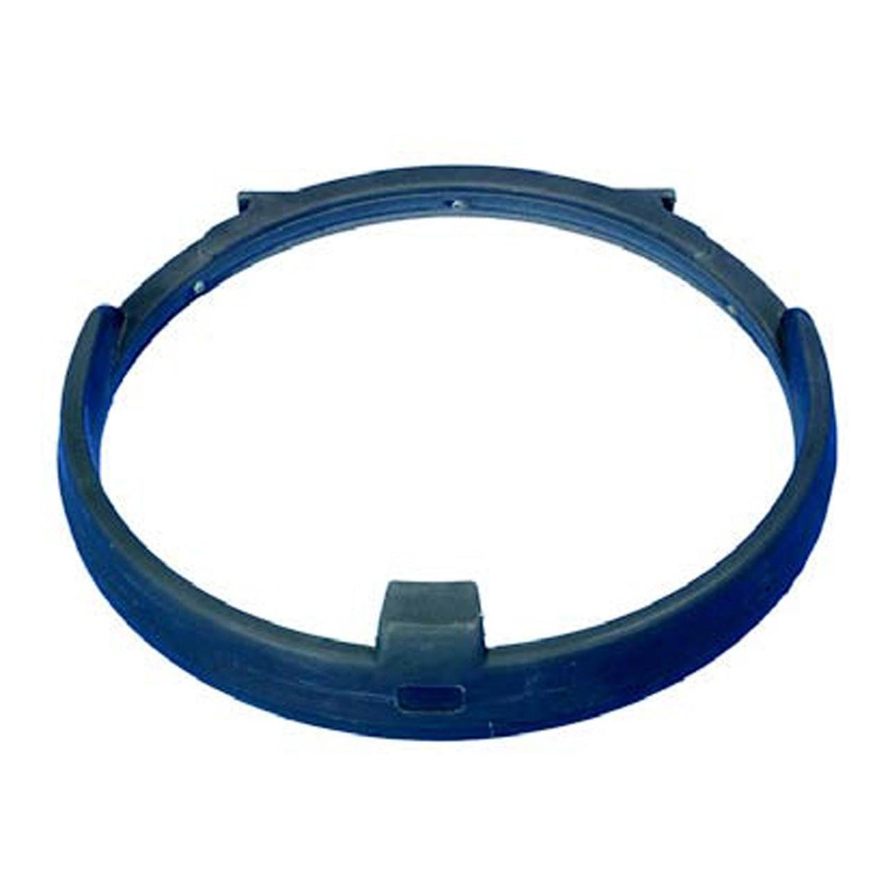 Un paraspruzzi in plastica rotondo di colore blu scuro con intaglio e fori, progettato per la macchina lavasciuga TASKI ergodisc omni di Diversey Deutschland GmbH & Co. OHG, confezione (1 pezzo), è raffigurato su sfondo bianco.