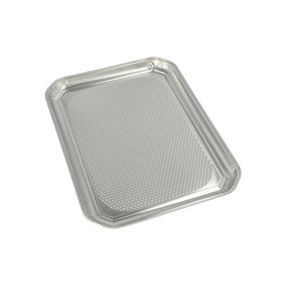 Le Starpak 5 piatti da portata, alluminio rettangolare 35 cm x 26 cm, sono vassoi rettangolari in alluminio con bordo leggermente rialzato e fondo strutturato, ideali per la gastronomia, igienicamente confezionati in pellicola termoretraibile.