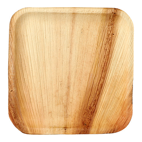 Il PAPSTAR piatto quadrato in foglia di palma "pure" 25 della PAPSTAR GmbH è un piatto chiaro marrone naturale con venature uniche e design ecologico - ideale per occasioni speciali.