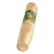 Le 50 ciotole finger food "pure" rotonde in legno della PAPSTAR GmbH vengono confezionate in plastica, di colore naturale e con etichetta verde inclusa il codice a barre - ecologiche, eleganti e ideali per finger food.