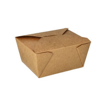 Una scatola per il pranzo rettangolare chiusa PAPSTAR 50 scatole per il pranzo, cartone "puro" marrone della PAPSTAR GmbH, in cartone marrone biodegradabile con linguette piegate, raffigurata su sfondo bianco.