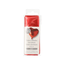 Il palloncino di foglio a forma di cuore rosso PAPSTAR (Ø 45 cm) viene fornito in un sacchetto trasparente con istruzioni in tedesco, inglese e francese - ideale per matrimoni o San Valentino. Marca: PAPSTAR GmbH.