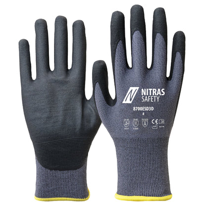 Guanti da montaggio NITRAS, grigio/nero