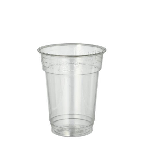 Il bicchiere Starpak 40 "Hurricane" PET 0,2l (Ø 7,8cm · 9,7cm) trasparente è raffigurato vuoto su sfondo bianco; il bicchiere monouso ha una forma conica e un bordo arrotolato. Confezione da 40 di Starpak.
