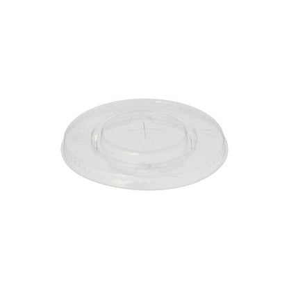 Il coperchio PAPSTAR rotondo Ø 9,5 cm, trasparente, in PLA biodegradabile "pure" con apertura a croce della PAPSTAR GmbH è rotondo con centro leggermente rialzato e viene fornito in confezione da 100 pezzi.