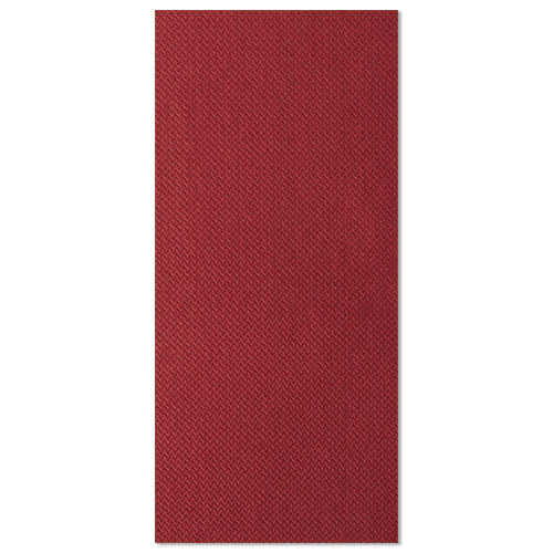 Un campione di tessuto rettangolare rosso strutturato dai 50 tovaglioli "ROYAL Collection" 1/8-piega 40 x 40 cm della PAPSTAR GmbH si presenta su uno sfondo bianco, ideale per tovaglioli eleganti o decorazioni da tavola stilose.