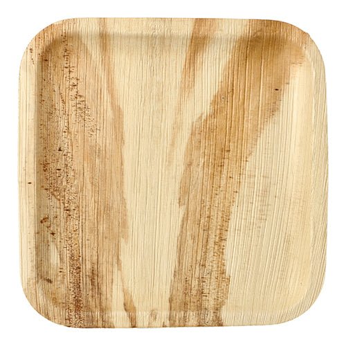 Il PAPSTAR piatto quadrato in foglia di palma "pure" da 6 della PAPSTAR GmbH si distingue per la foglia di palma naturale, gli angoli arrotondati, le strisce marroni e la venatura del legno - una scelta ecologica per ogni evento.