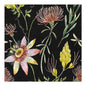 I PAPSTAR 20 tovaglioli (33 x 33 cm, 3 veli, Set 4) della PAPSTAR GmbH mostrano uno sfondo nero con fiori della passione rosa e steli fogliati - una scelta elegante per la decorazione della tavola.