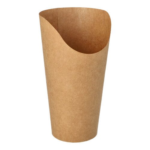 I PAPSTAR 50 Wrap Cups della PAPSTAR GmbH sono bicchieri di carta marroni a forma conica, ideali per wrap ecologici alle feste e agli eventi, rappresentati su sfondo bianco.