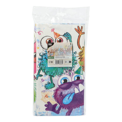 Una tovaglia avvolta in plastica della PAPSTAR GmbH (tovaglia di carta, 120 x 180 cm) con un'etichetta con codice a barre sul davanti; Perfetta per una decorazione da tavola elegante.