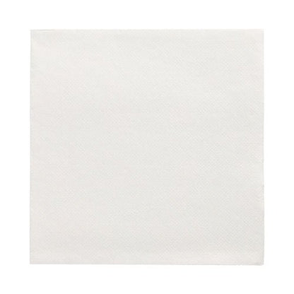 Un pacchetto piatto di 50 tovaglioli bianchi PAPSTAR "DAILY Collection" 1/4 piega (32x32 cm) della PAPSTAR GmbH è mostrato su uno sfondo bianco con una leggera goffratura - perfetto per decorazioni da tavola e tovaglioli di alta qualità.