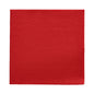 Un tovagliolo quadrato rosso PAPSTAR della collezione di 50 tovaglioli „DAILY Collection“ (32 x 32 cm, 1/4 piega) della PAPSTAR GmbH con una superficie leggermente strutturata, raffigurato su sfondo bianco.