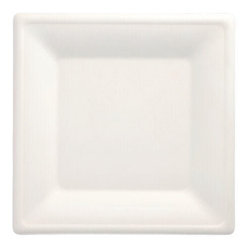 Il PAPSTAR piatto quadrato di zucchero di canna "pure" bianco della PAPSTAR GmbH è un piatto bianco, quadrato con bordo leggermente rialzato. Realizzato in zucchero di canna, il suo design ecologico è ideale per le case moderne e rispettose dell'ambiente.