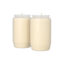 Due PAPSTAR luci a olio composito Ø 5,8 cm in involucro trasparente (2 pezzi, PAPSTAR GmbH) sono affiancate su sfondo bianco e creano un'illuminazione suggestiva.