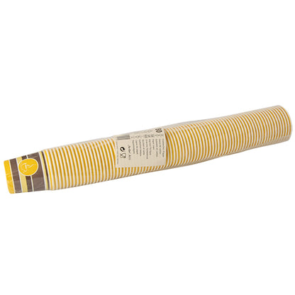 Una confezione di 80 bicchieri da asporto Starpak "To Go" (0,1 l, Ø 6 cm) in cartone ecologico, confezionati in pellicola trasparente con informazioni sul prodotto ed etichetta del marchio.