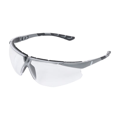 NITRAS VISION PROTECT PREMIUM, occhiali da asta, trasparente / grigio, plastica ISO 16321-1 | Confezione (12 pezzi)