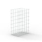 Il cestino CWS ParadiseLine è un cestino alto, rettangolare e aperto fatto di sottili aste metalliche bianche disposte in un motivo a griglia - un elegante cestino di CWS, perfetto per il moderno posto di lavoro.