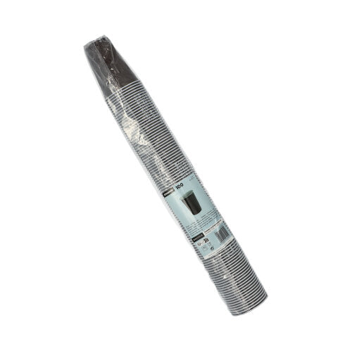 Un involucro di plastica sigillato contiene 100 bicchieri termici automatici Starpak (0,18 l, Ø 7,03 cm, 9 cm, marrone/bianco) e mantiene le bevande alla giusta temperatura; l'etichetta del prodotto è visibile sulla confezione.