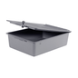 Vassoio portaoggetti Numatic profondo 120 mm con coperchio senza scomparti, grigio | Confezione (1 pezzo)