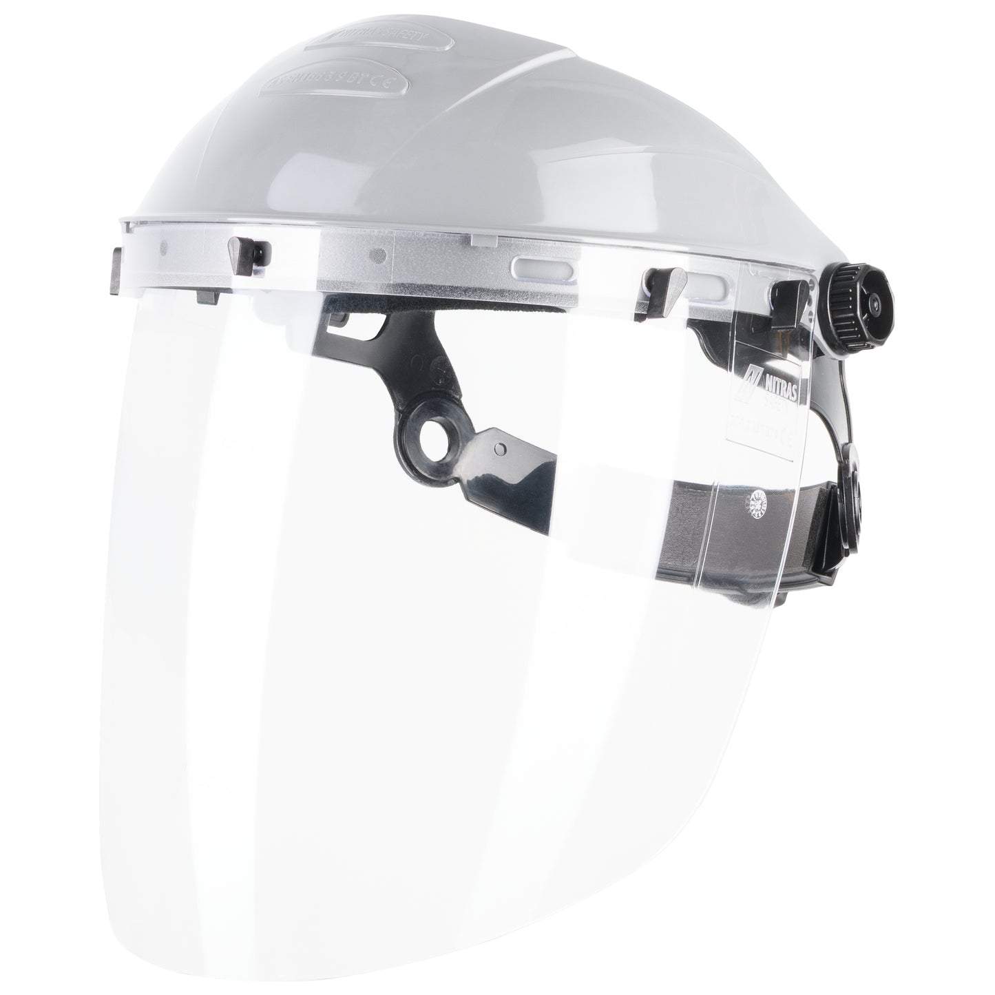 Visiera NITRAS PROTECT, trasparente / nera, plastica EN 166 | Confezione (1 pezzo)