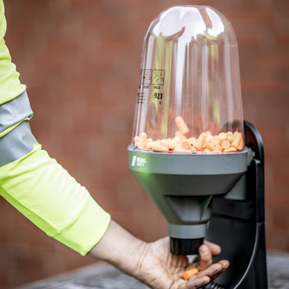 Dispenser per protezione acustica NITRAS, grigio / nero, EN 352 | Confezione (1 pezzo)