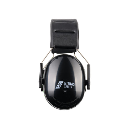 NITRAS MUTE DEFENDER PRO, cuffie antirumore, nero / verde, plastica EN 352-1 | Confezione (1 pezzo)