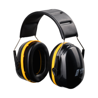 NITRAS MUTE DEFENDER PRO, cuffie antirumore, nero / giallo, plastica EN 352-1 | Confezione (1 pezzo)
