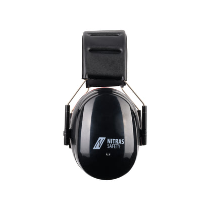 NITRAS MUTE DEFENDER PRO, cuffie antirumore, nero / rosso, plastica EN 352-1 | Confezione (1 pezzo)
