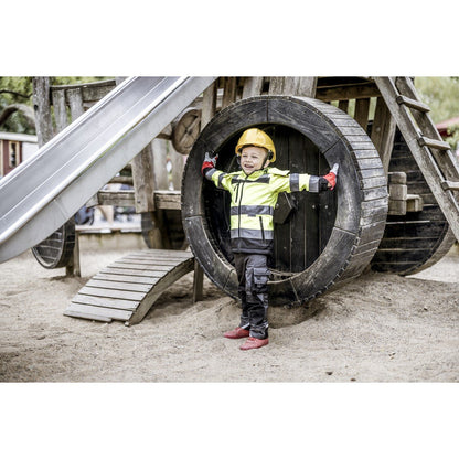 NITRAS MOTION TEX KIDS, giacca softshell alta visibilità, giallo neon/nero