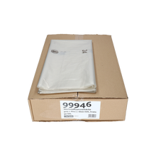 Ein Karton der EMIL DEISS KG (GmbH + Co.) DEISS 99946 Typ 80 transparent Müllsäcke, 900+600x1800 mm, Karton mit 50 Rollen, wird auf einem schlichten weißen Hintergrund präsentiert.