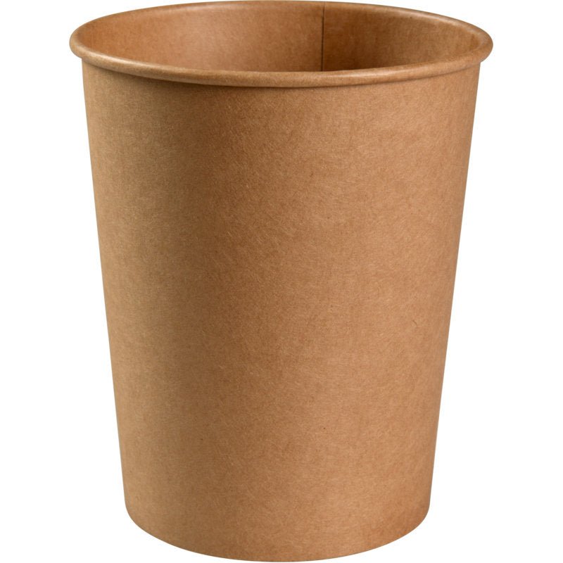 Una ciotola marrone Abena Re-Seller GmbH (1.000 ml, ø 11,5 cm, Kraft/PE) è in piedi su uno sfondo bianco - perfetta per la gastronomia; disponibile in confezioni da 50 pezzi.