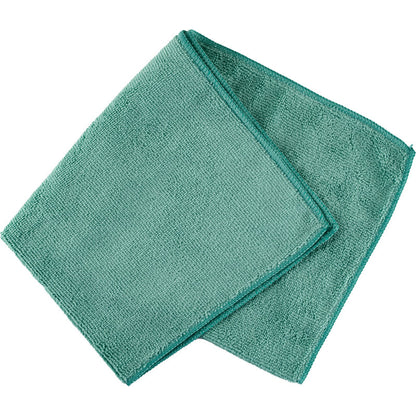 Il panno in microfibra ENA Natura (40x40 cm) di Abena Re-Seller GmbH è pulito e piegato su sfondo bianco. Bordi cuciti e una superficie morbida e strutturata garantiscono una pulizia senza striature e quindi risultati impeccabili.