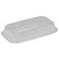 Un coperchio trasparente e rettangolare Abena Re-Seller GmbH per Art. Nr. 5970 (13 x 21,5 x 3,2 cm) da una confezione da 250 pezzi è raffigurato su uno sfondo bianco.