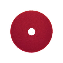 L'Arcora Sunshine Strong Plus No1 / Rot di Arcora International GmbH è un tampone per pavimenti rosso e rotondo con foro centrale, ideale per la pulizia intensa delle superfici. La scatola contiene 10 pezzi. Raffigurato su sfondo bianco.