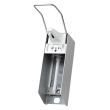 Wir präsentieren den AMPri Wandspender der AMPri Handelsgesellschaft mbH, konzipiert für 500 ml Desinfektionsmittel und Seife. Dieser wandmontierte Spender hat ein elegantes silbernes Äußeres und eine hygienische Abgabe, komplett mit einem langen Hebel für mühelose Bedienung. Im Inneren befindet sich eine Druckpumpenflasche.