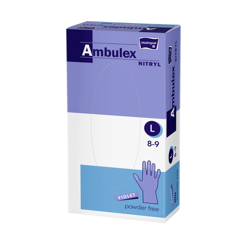 Guanti in nitrile Ambulex viola senza polvere